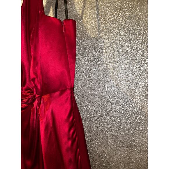 Laundry by Shelli Segal Red One Shoulder Gown 4 Formal Prom Wedding NWT Chic - Picture 5 of 11